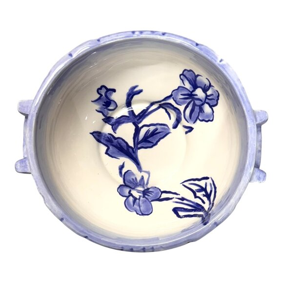 Tracy Porter La Parisienne Collection Hand-Painted Ceramic Bowl Floral & Handles - Picture 2 of 10